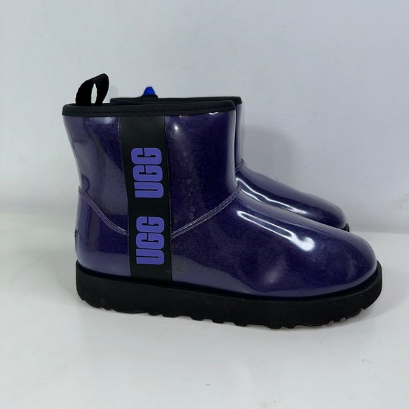 UGG Women’s Classic Clear Mini Waterproof Boots Size 8 Purple - Picture 1 of 14